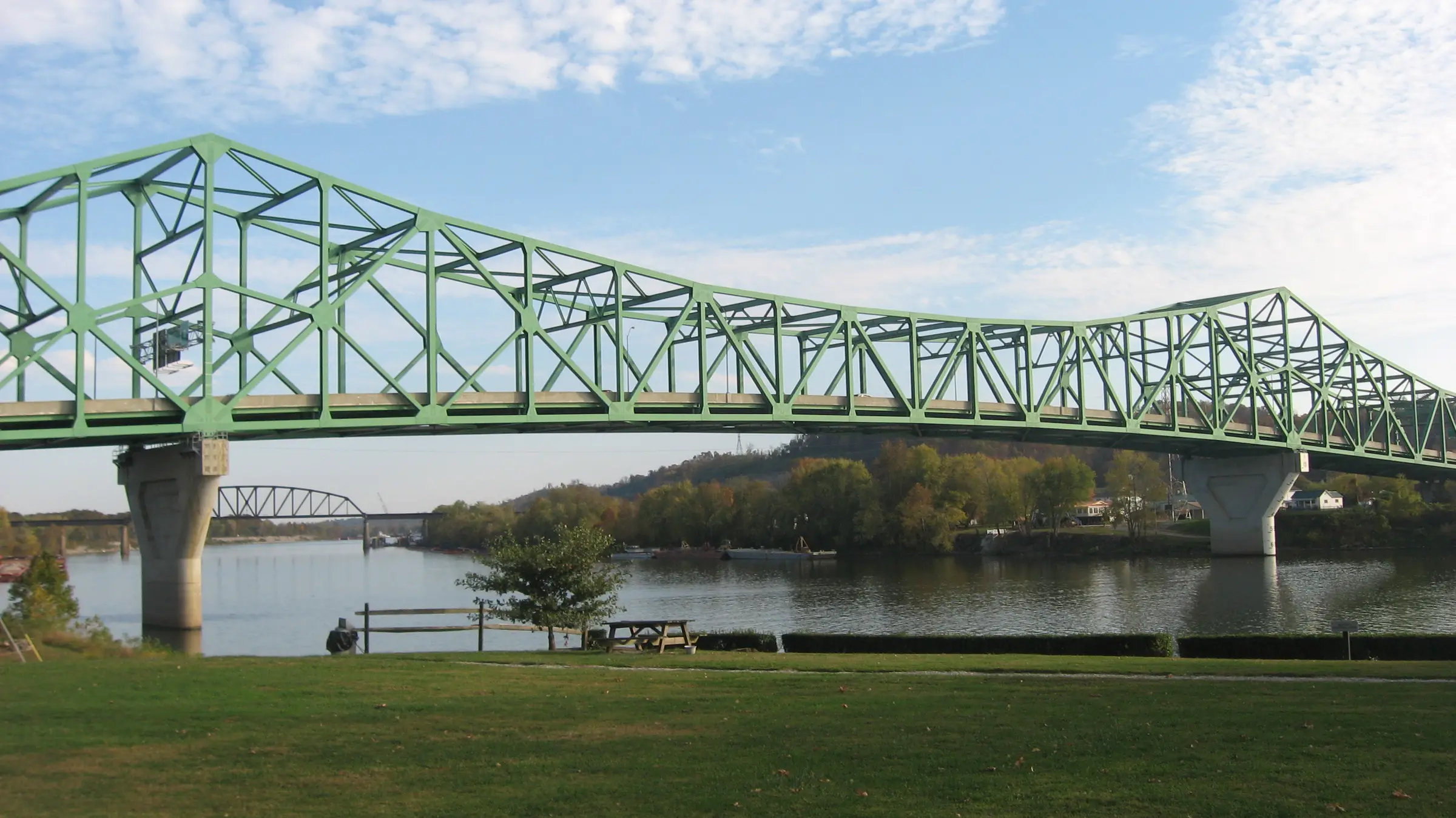 The Bartow Jones Bridge over the Kanawha River at Point Pleasant, West Virginia